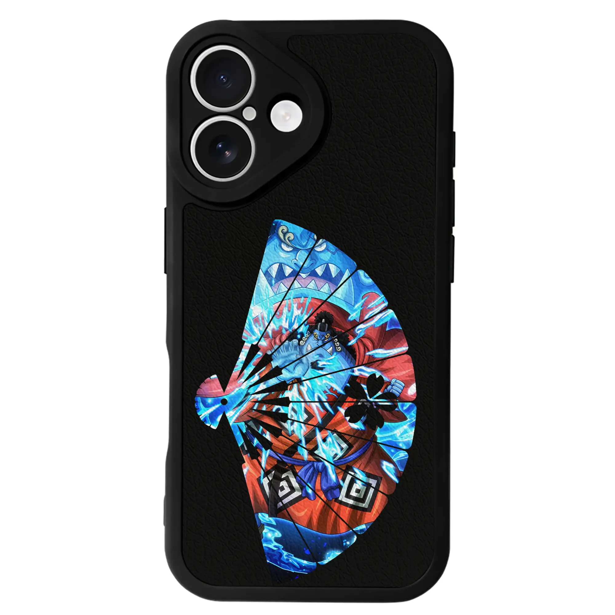 ワンピース グッズ ジンベエ - IPhone 16シリーズ対応 ・ シリコンスマホケース ・ レザー調 ・ 高精度フィット ・ 耐衝撃 ・ ワイヤレス充電対応 ・ 精密カット